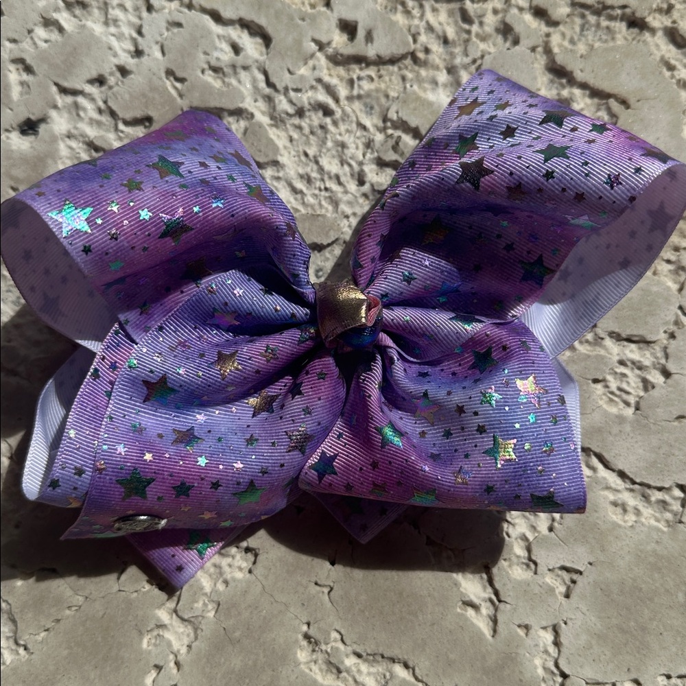 Hair bow Jojo Bow Purple Starry Hair Bow